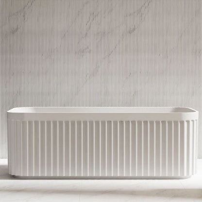 Doric One - Piece Bathtub Matte White - Golzar Home