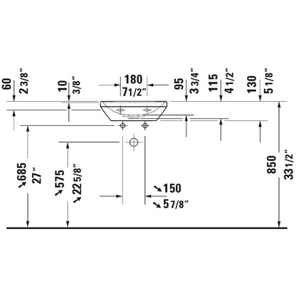 Duravit D - Neo Small Wall - Mount Sink - Golzar Home