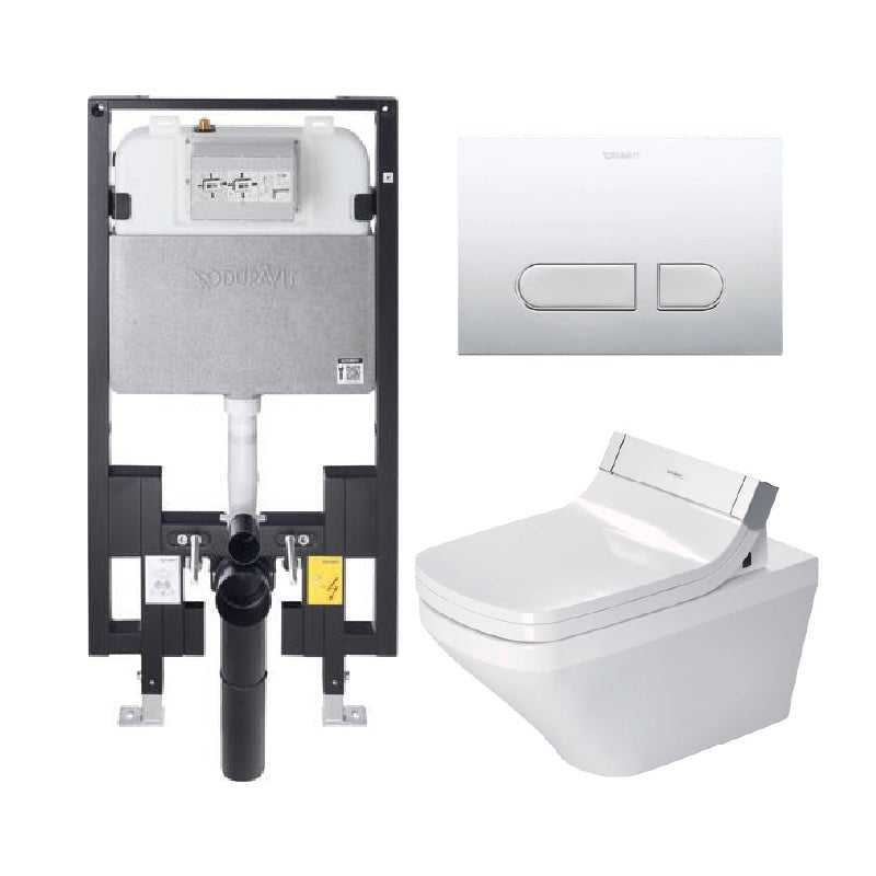 Duravit DuraStyle Wall Hung Toilet Complete Set + Sensowash Autoflush toilet kit - Golzar Home