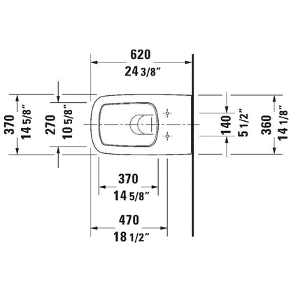 Duravit DuraStyle Wall Mounted Toilet White+Sensowash Autoflush toilet kit - Golzar Home