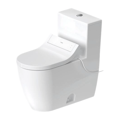 Duravit ME by Starck Dual Flush One Piece Toilet White + SensoWash Classic Bidet Seat - Golzar Home