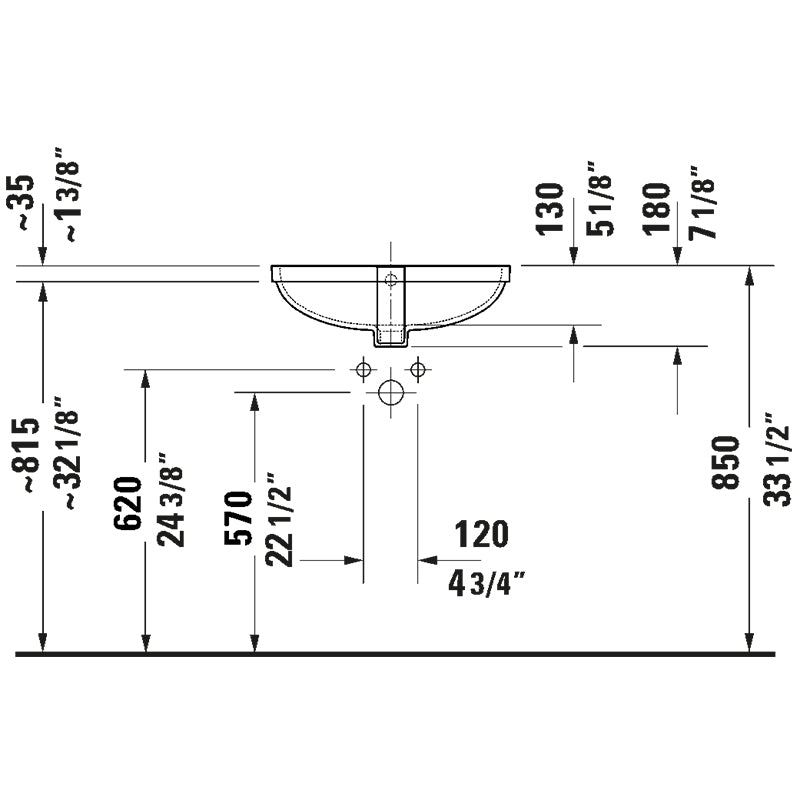 Duravit No.1 19" Undermount Sink - Golzar Home