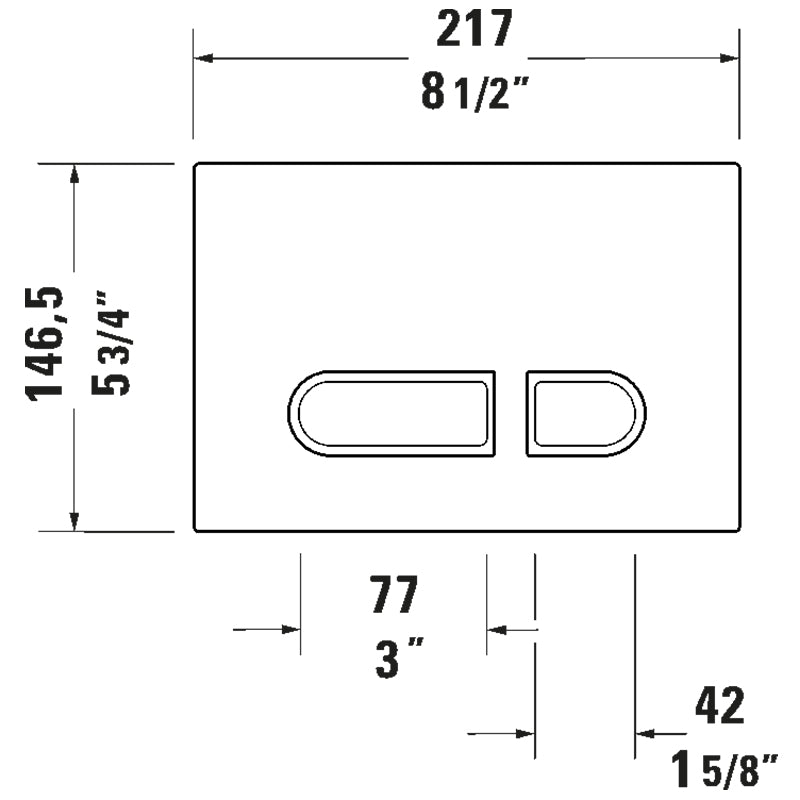 Duravit Plastic Actuator Plate A1#WD5008 - Golzar Home