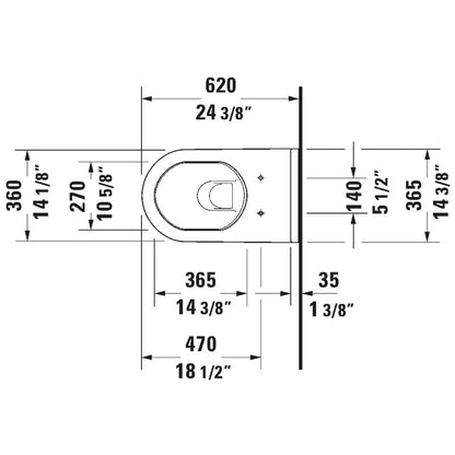 Duravit Starck 3 Wall Hung Toilet Complete Set - Golzar Home