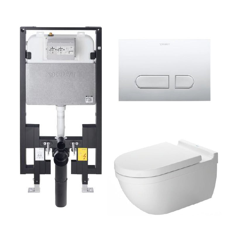 Duravit Starck 3 Wall Hung Toilet Complete Set - Golzar Home