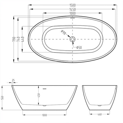 Egg Plus One - Piece Freestanding Bathtub - Golzar Home