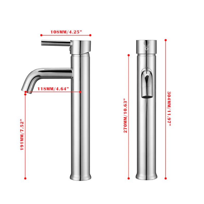 ELEGANTE Vessel Sink Bathroom Faucet - F11T04 - Golzar Home