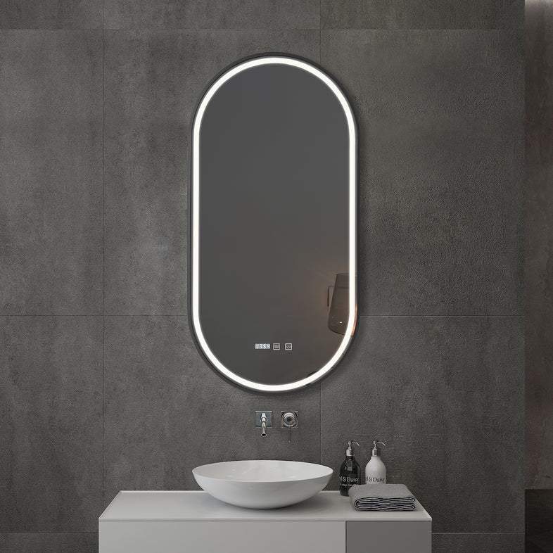 Kodaen Atomic Frontlit Framed Bathroom LED Mirror - Golzar Home