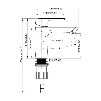 Kodaen Boston Single Hole Bathroom Faucet - Golzar Home