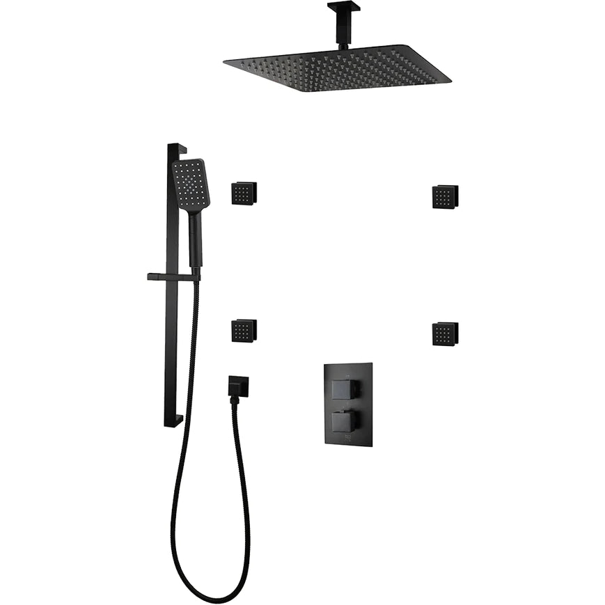 Three Way Thermostatic Shower System F57123-W16ASB4 - Golzar Home