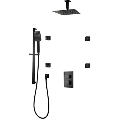 Three Way Thermostatic Shower System F57123-W16ASB4 - Golzar Home