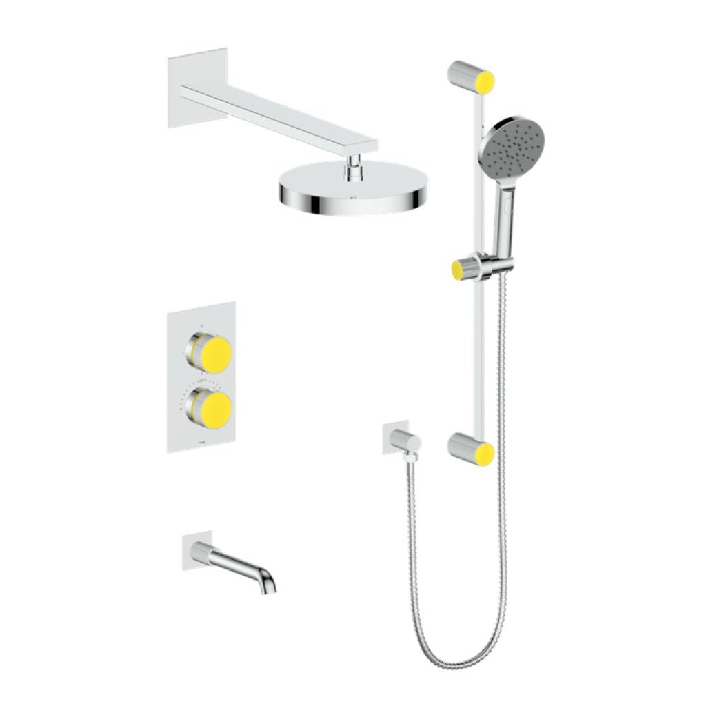 MOND 3 - WAY TH SHOWER KIT - Moon Handle - Golzar Home