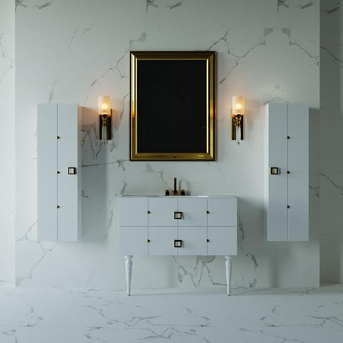 Lutettia Collection-Single Sink Bathroom Vanity - Golzar Home