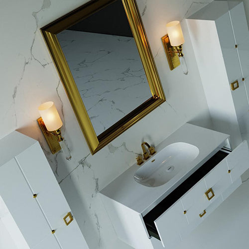 Lutettia Collection-Single Sink Bathroom Vanity - Golzar Home