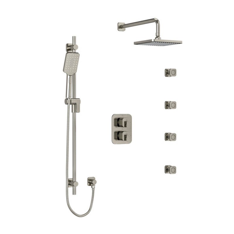 Riobel Equinox Shower Kit Type T/P Double Coaxinal with 4 Body Jets - Golzar Home