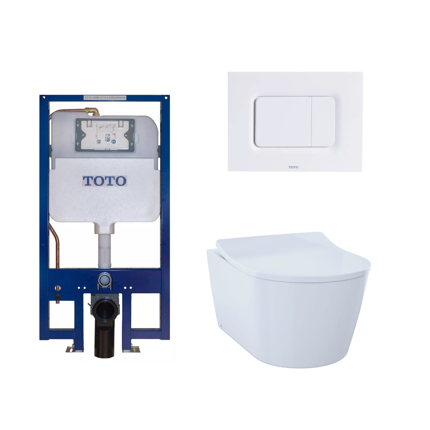 TOTO RP Wall Hung Toilet & In - wall Tank System 1.28/0.9 GPF - Golzar Home