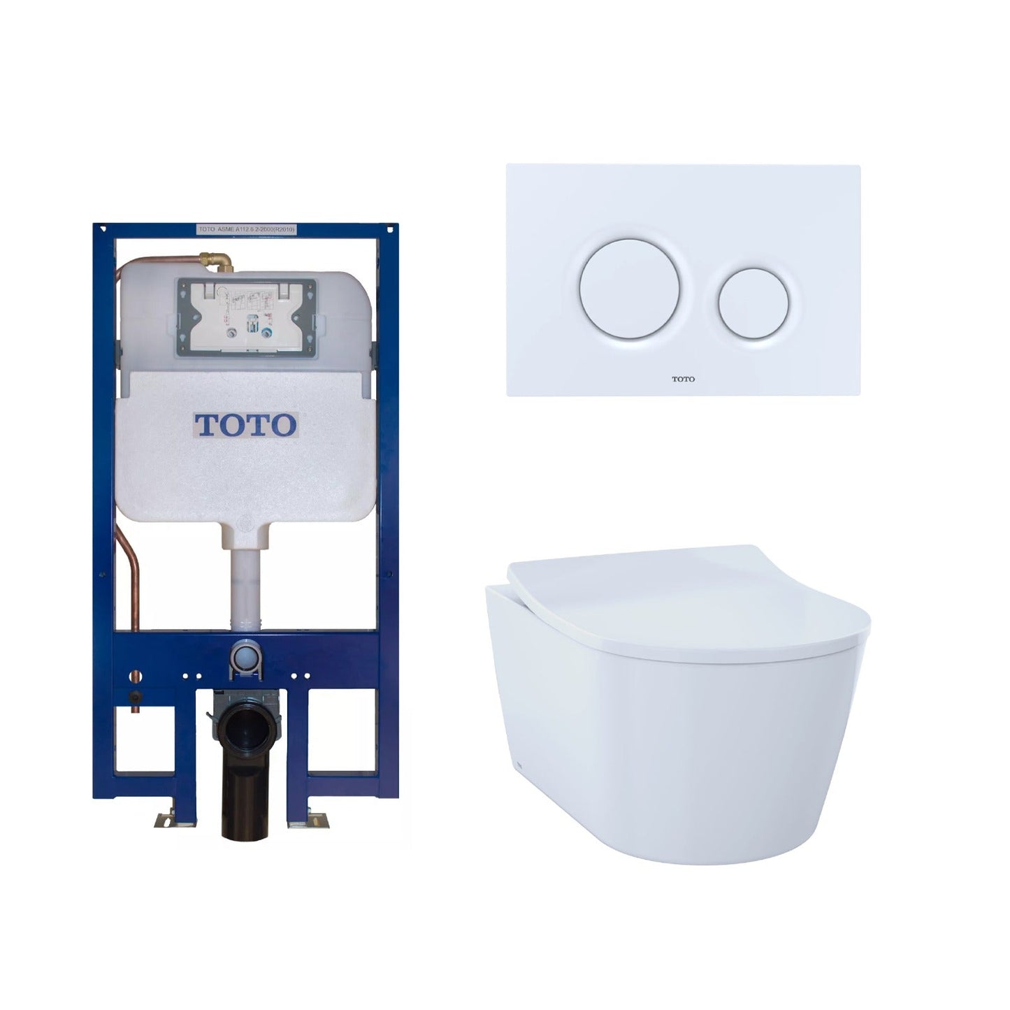 TOTO RP Wall Hung Toilet & In - wall Tank System 1.28/0.9 GPF - Golzar Home