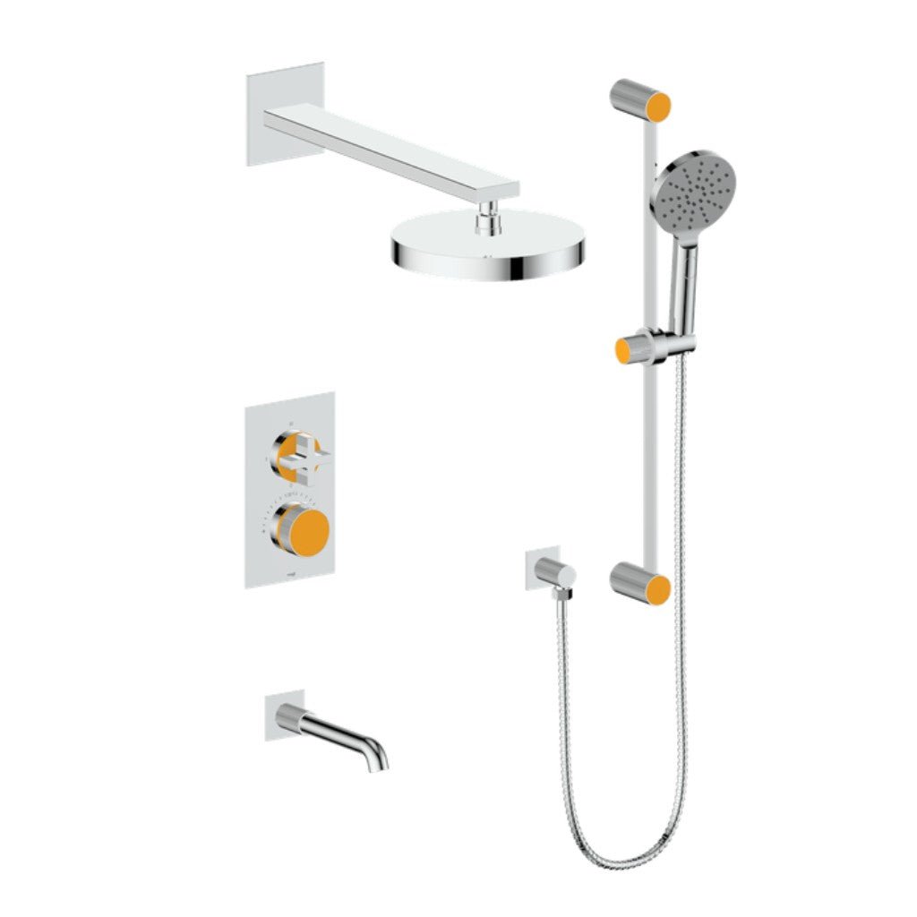 VOGT MOND 3 - WAY TH SHOWER KIT - Cross Handle - Golzar Home