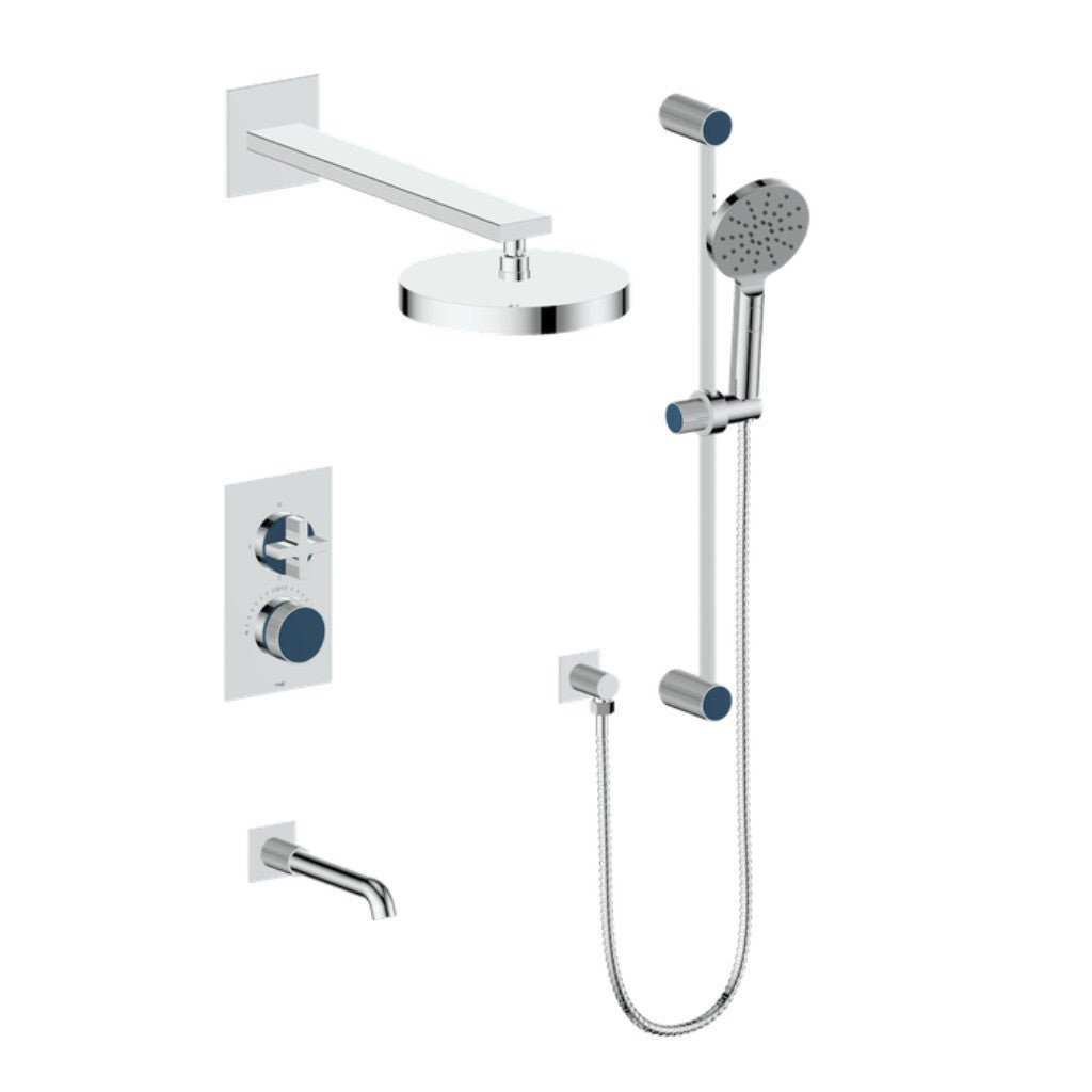 VOGT MOND 3 - WAY TH SHOWER KIT - Cross Handle - Golzar Home