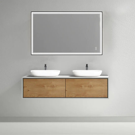 Wall - Mount Double Sink Bathroom Vanity - Golzar Home