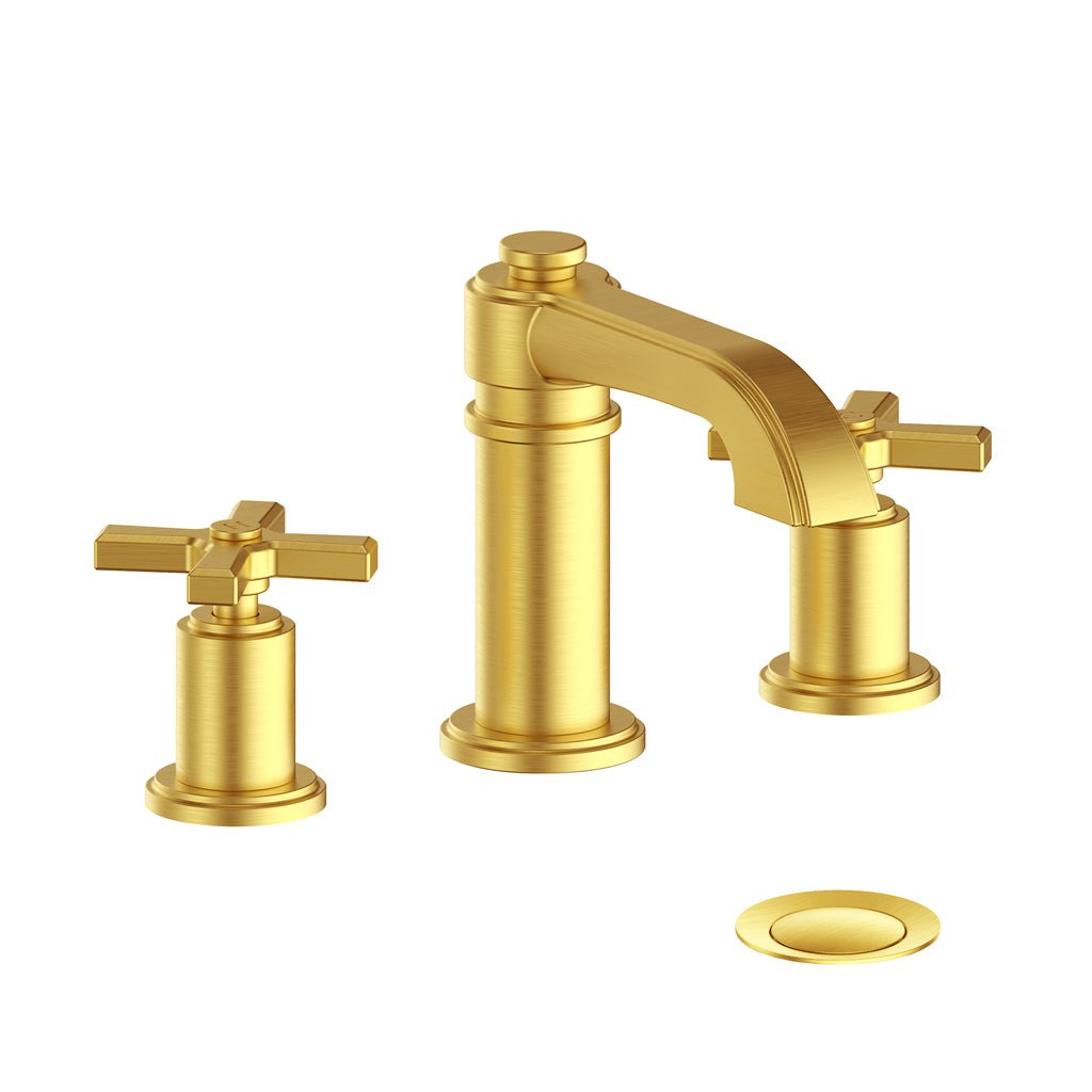 ZEHN 8 - inch WIDESPREAD LAVATORY FAUCET WITH POP - UP DRAIN - Z4 LEVER - Golzar Home